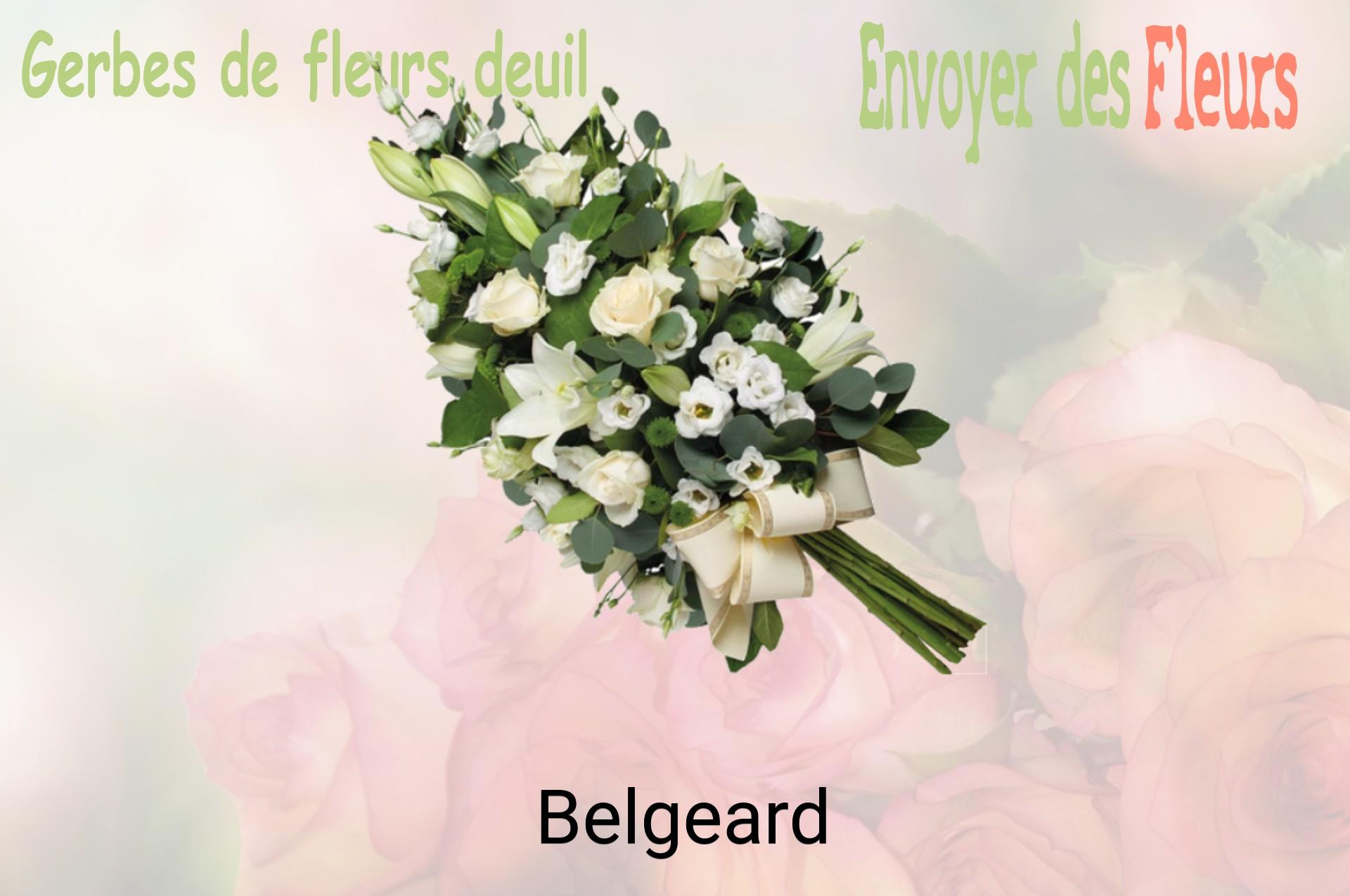 Gerbe de fleurs de deuil livrée à Belgeard